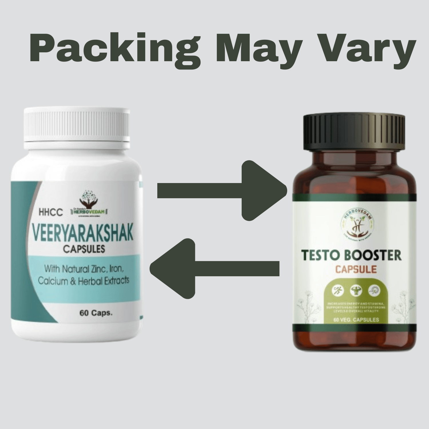 Herbovedam Testo Booster 60 Capsules changing packing may vary



